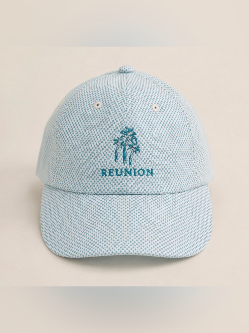 🎯 KATE LORD Women’s Golf Hat 🧢 Aqua Polka Dots | Official Reunion Resort Logo